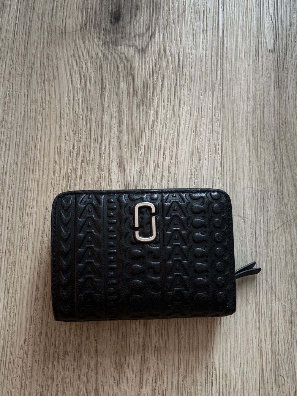 Marc Jacobs Black 'The J Marc Mini Compact' Wallet